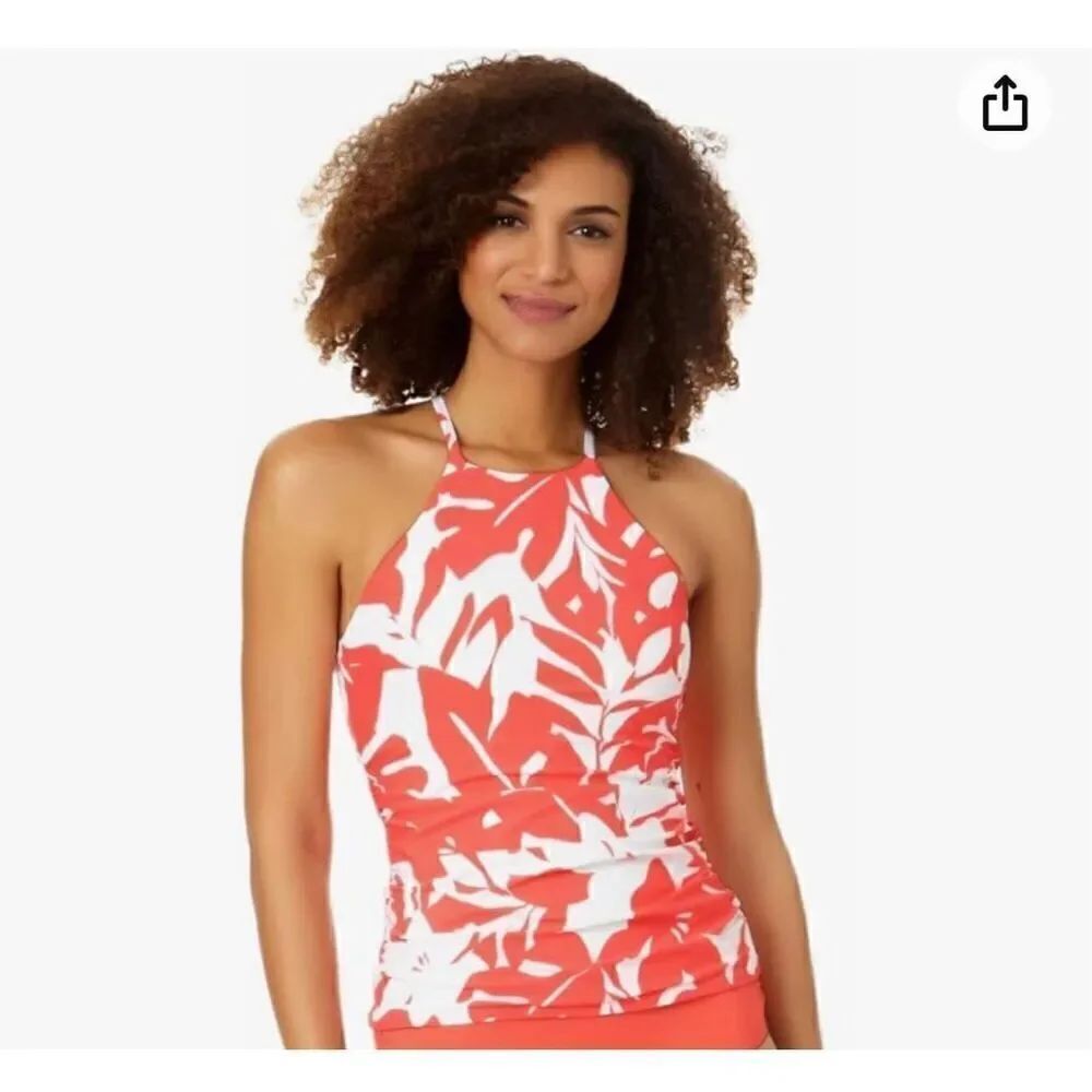 Anne Cole High Neck Tankini Top